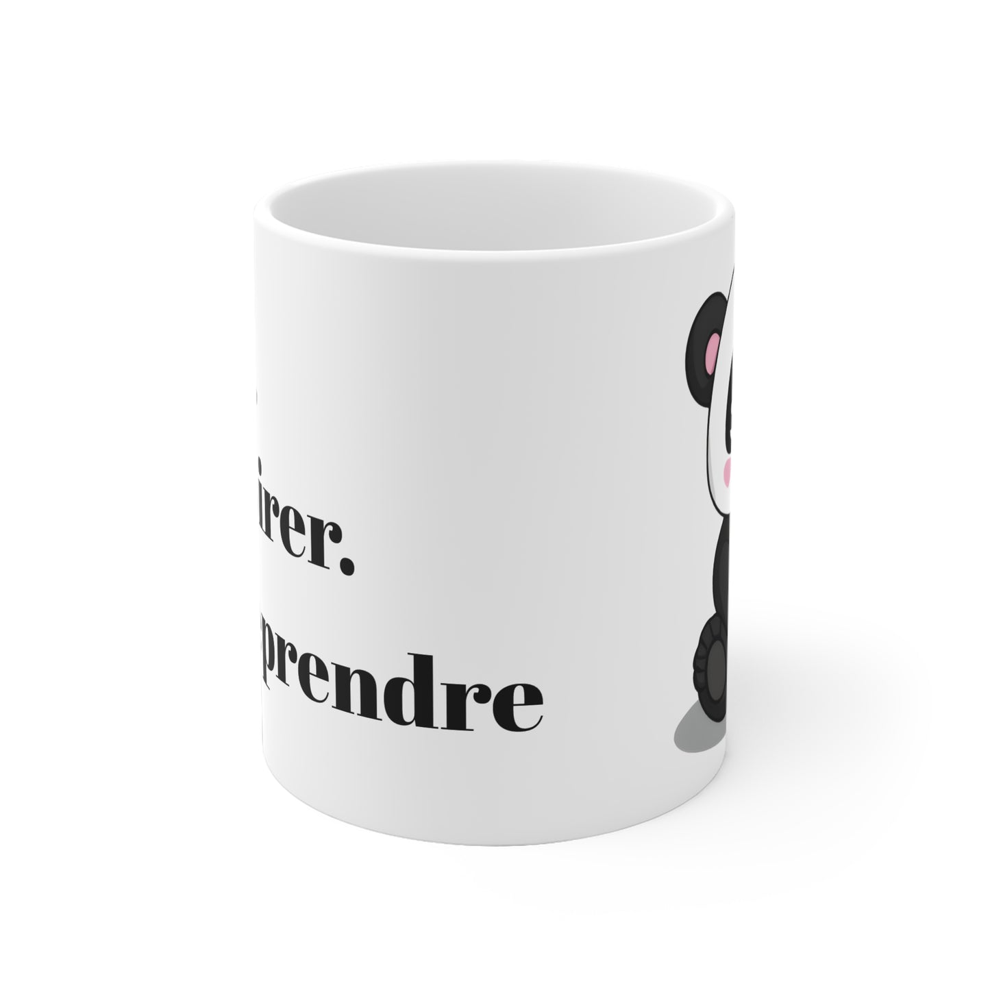 Mug en céramique "Pauser, Respirer, reprendre" avec notre adorable petit panda.