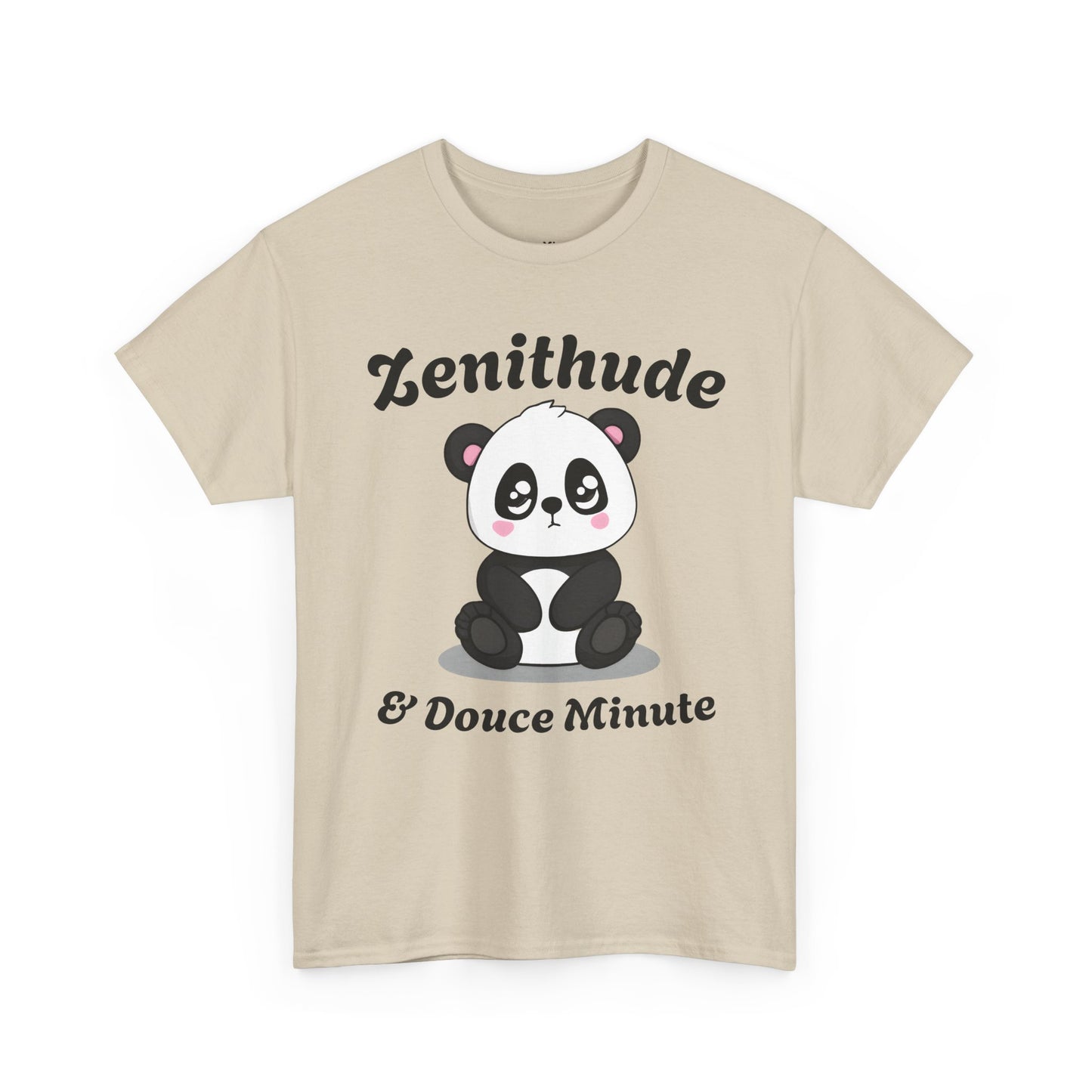 T-shirt unisex 100% coton "Zenithude & Douce Minute" avec notre adorable petit panda