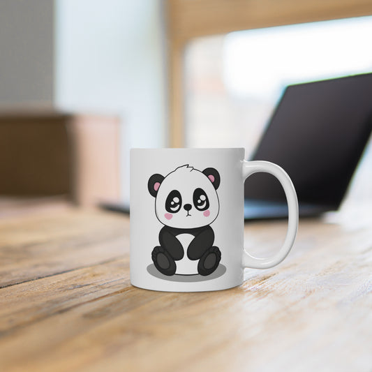 Mug en céramique "Petite gorgée, grande paix intérieure" avec notre adorable petit panda.