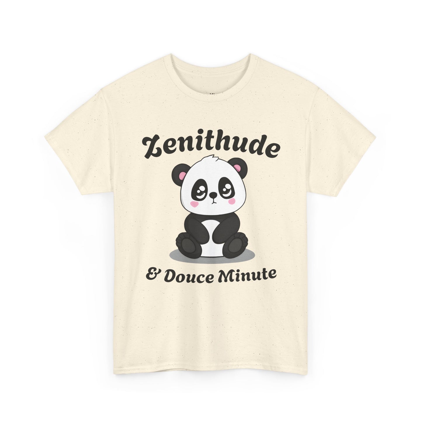 T-shirt unisex 100% coton "Zenithude & Douce Minute" avec notre adorable petit panda