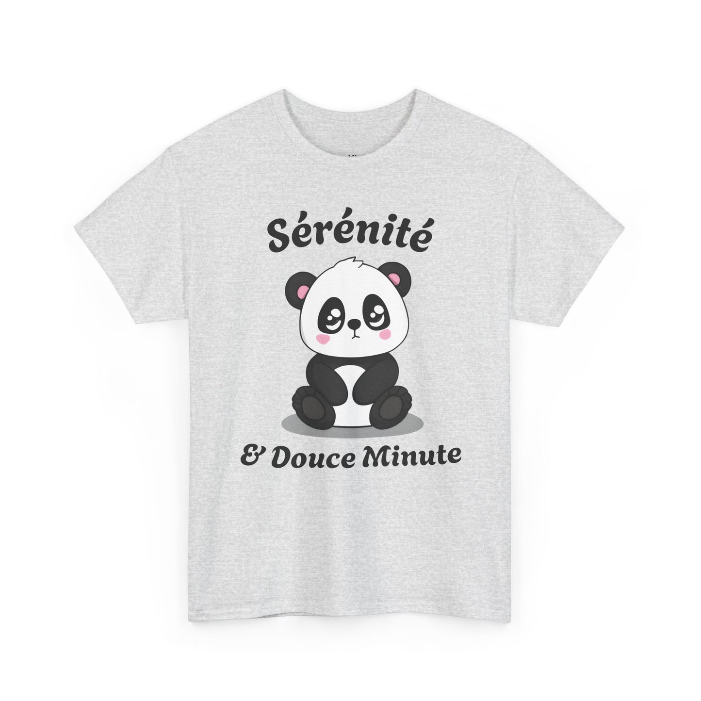T-shirt unisex 100% coton "Sérénité & Douce Minute" avec notre adorable petit panda