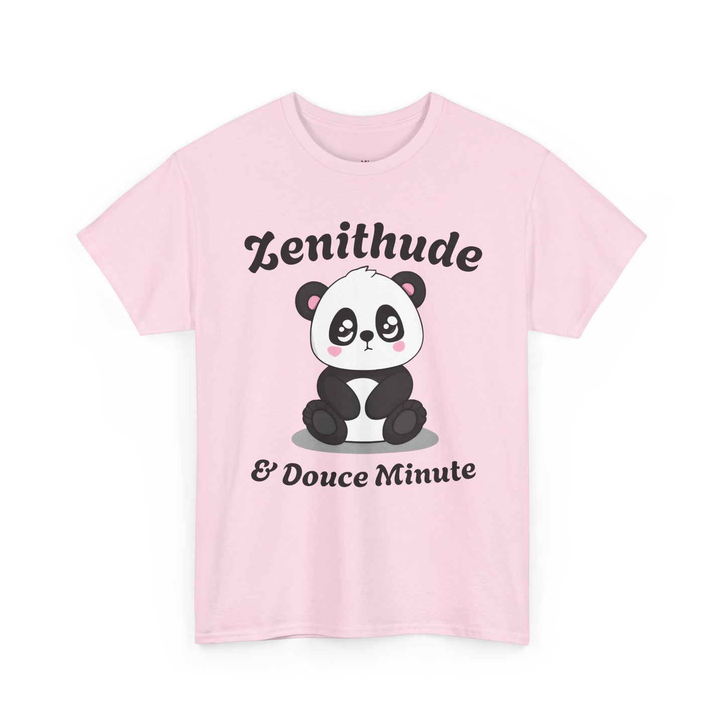 T-shirt unisex 100% coton "Zenithude & Douce Minute" avec notre adorable petit panda
