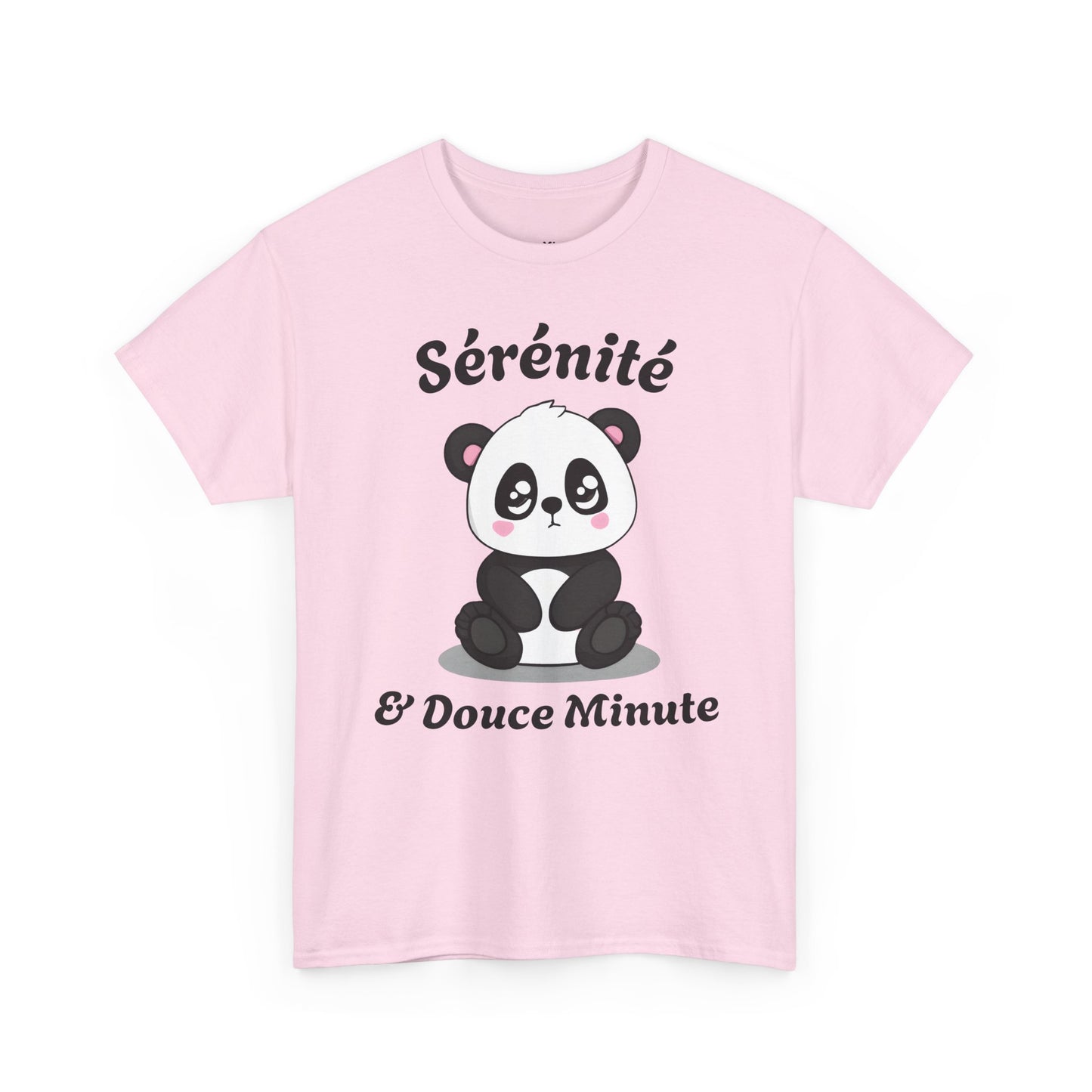 T-shirt unisex 100% coton "Sérénité & Douce Minute" avec notre adorable petit panda