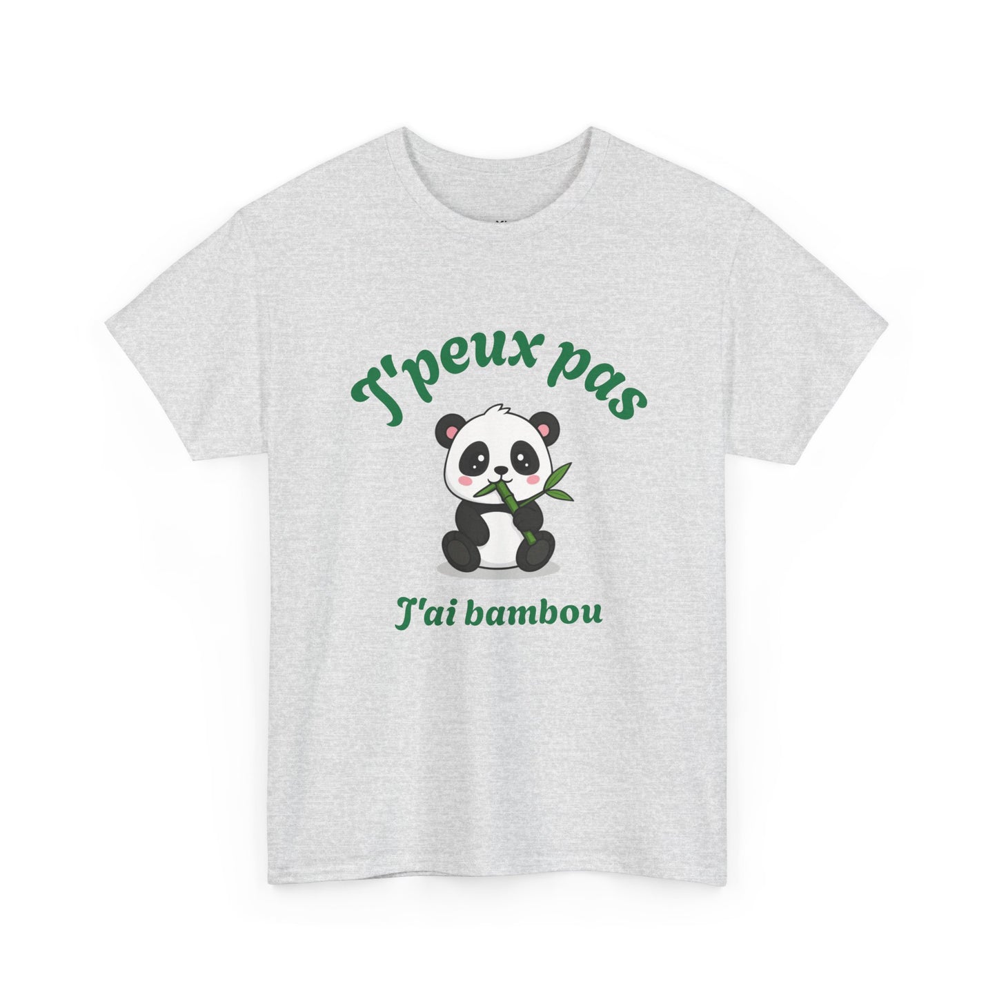 T-shirt unisex 100% coton "J'peux pas, j'ai bambou" avec notre adorable petit panda