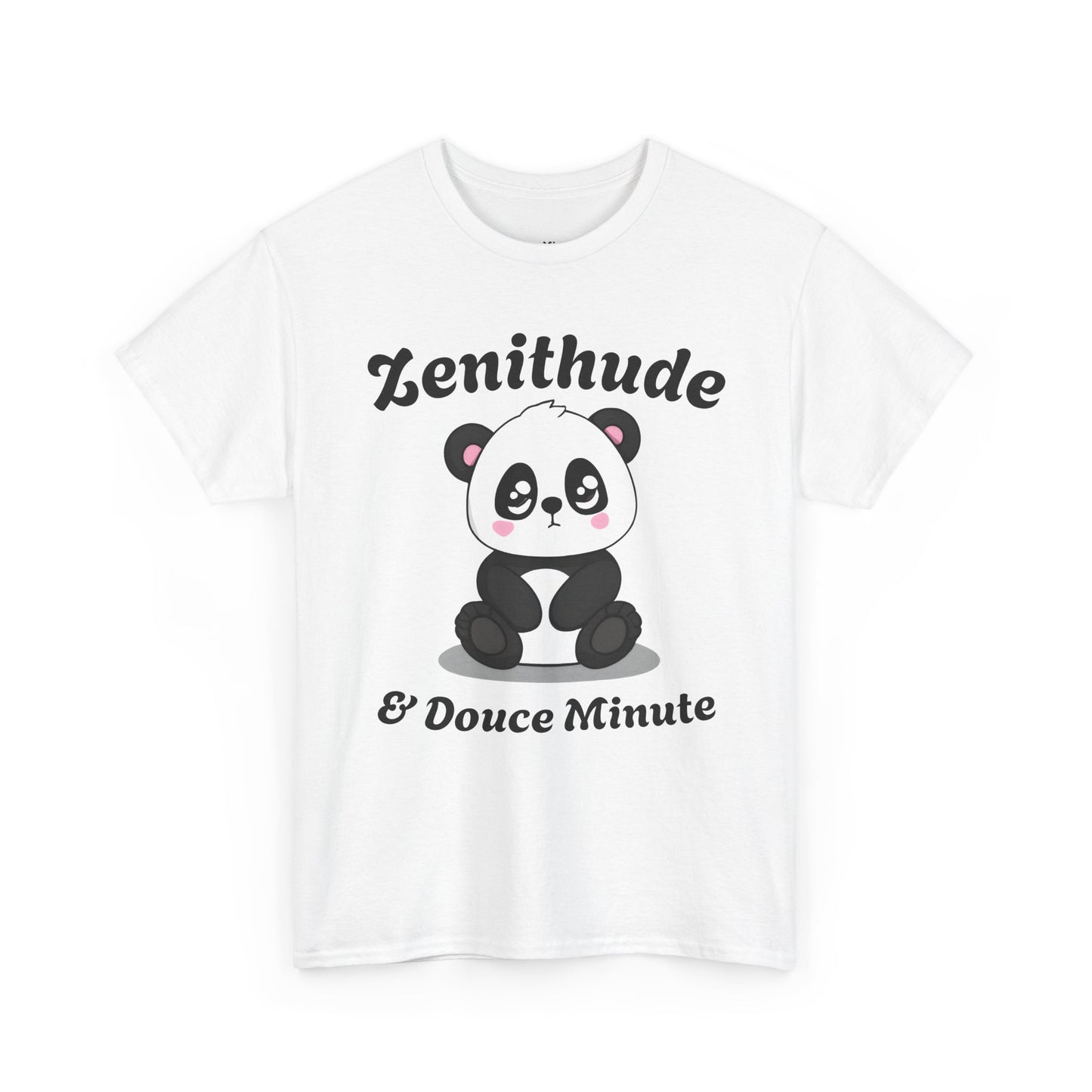 T-shirt unisex 100% coton "Zenithude & Douce Minute" avec notre adorable petit panda