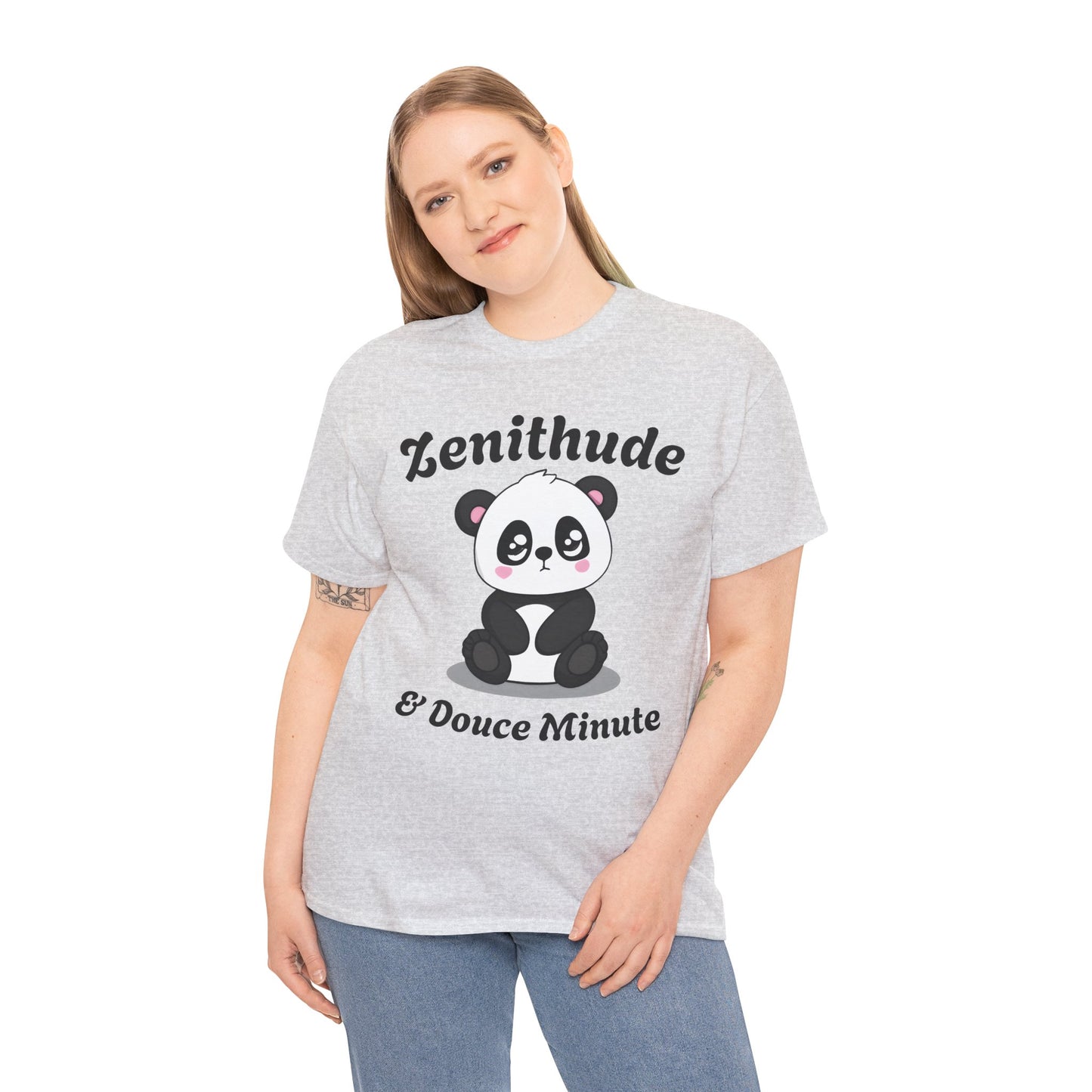 T-shirt unisex 100% coton "Zenithude & Douce Minute" avec notre adorable petit panda