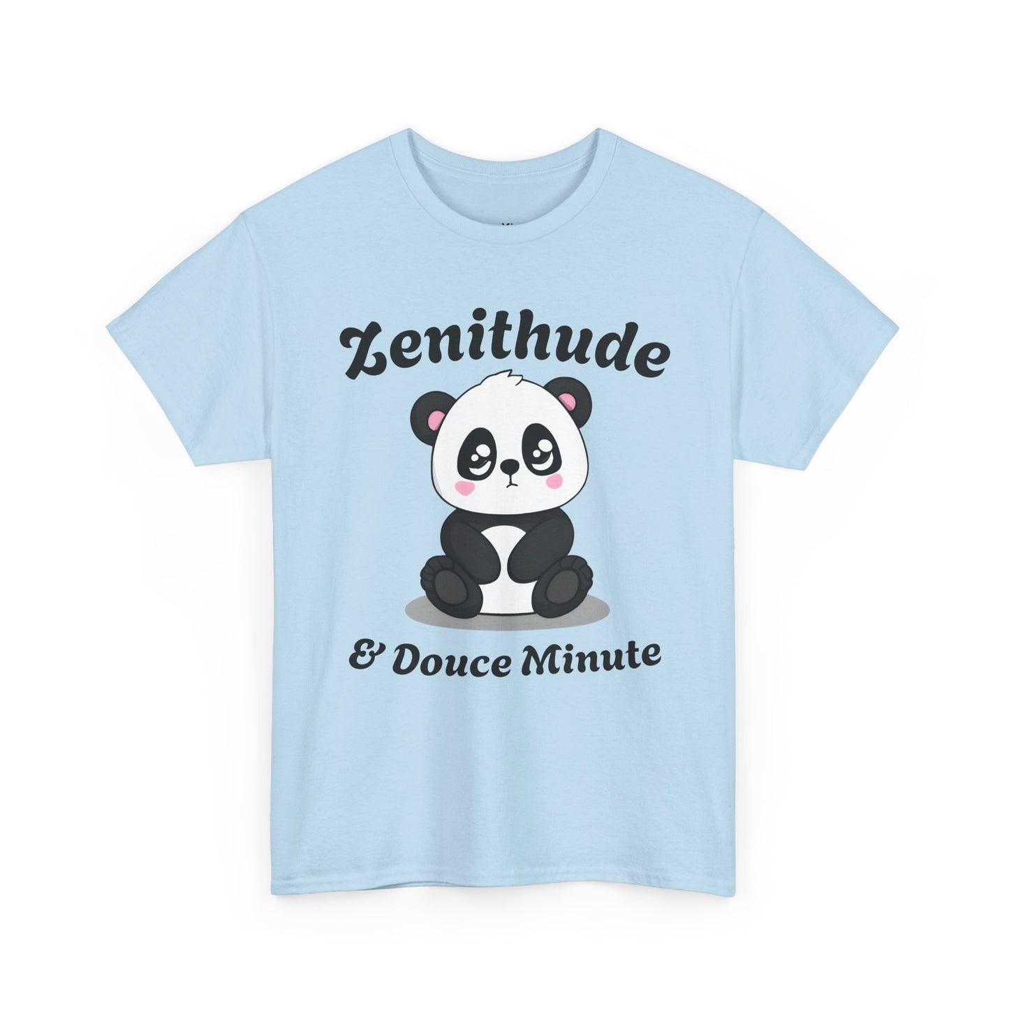 T-shirt unisex 100% coton "Zenithude & Douce Minute" avec notre adorable petit panda