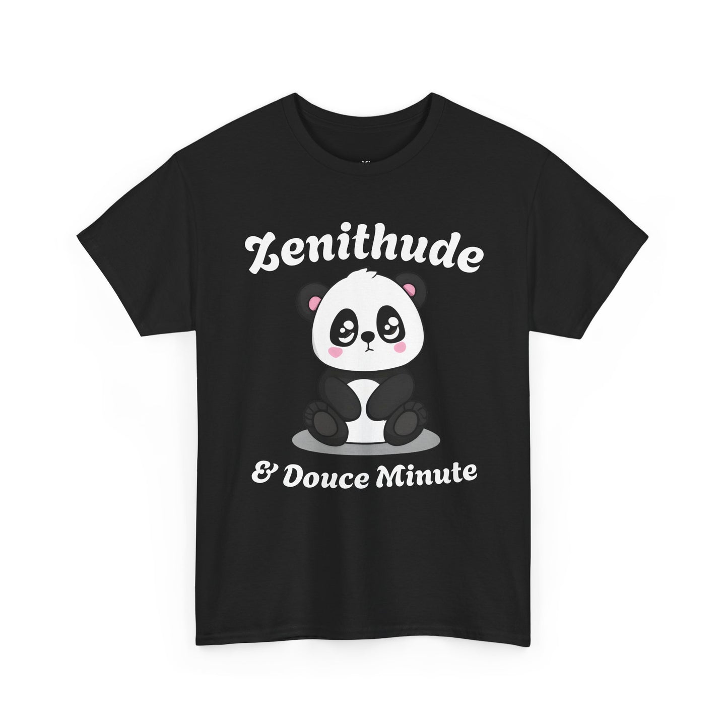 T-shirt unisex 100% coton "Zenithude & Douce Minute" avec notre adorable petit panda