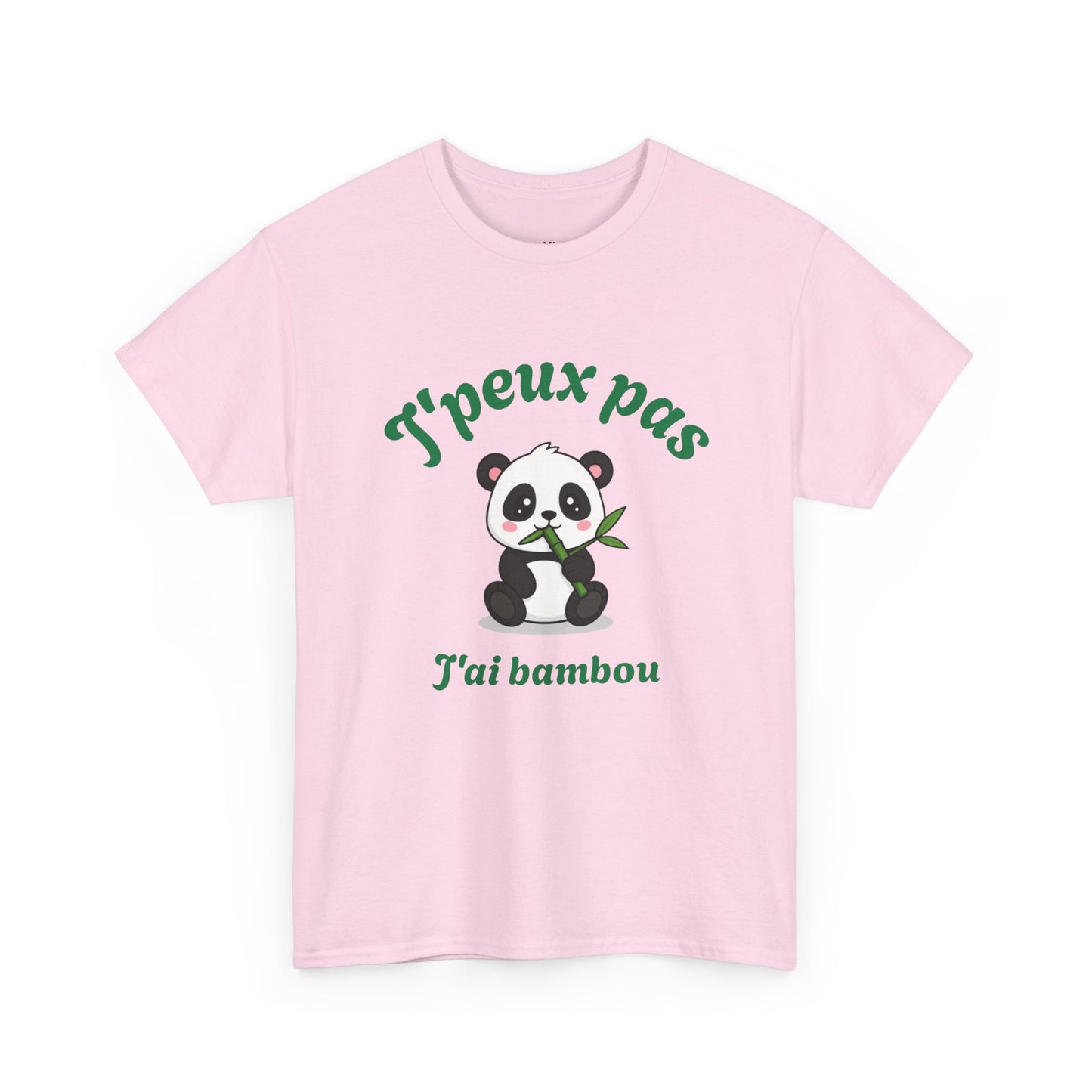 T-shirt unisex 100% coton "J'peux pas, j'ai bambou" avec notre adorable petit panda